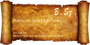 Barcza Szultána névjegykártya