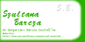 szultana barcza business card
